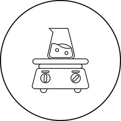 Line Circle Science Tube Icon