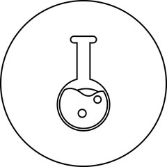 Line Circle Science Tube Icon