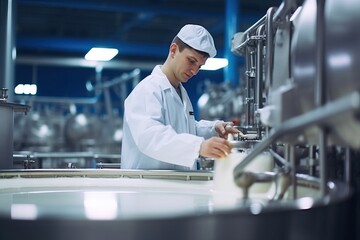 Modern Dairy Factory: Process of Making Dairy Products Pasteurization