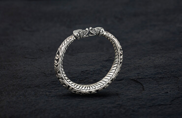 Bracelet 925 isolated on black background