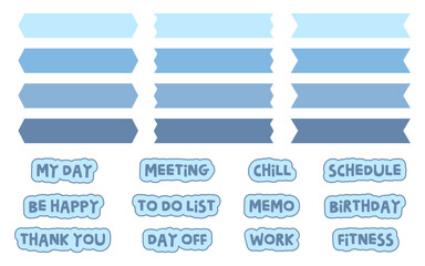 Planner stickers, Organizer tags, Printable planner stickers. Planners and weekly days label. Bullet journal stickers, planner, scrapbook stickers design.