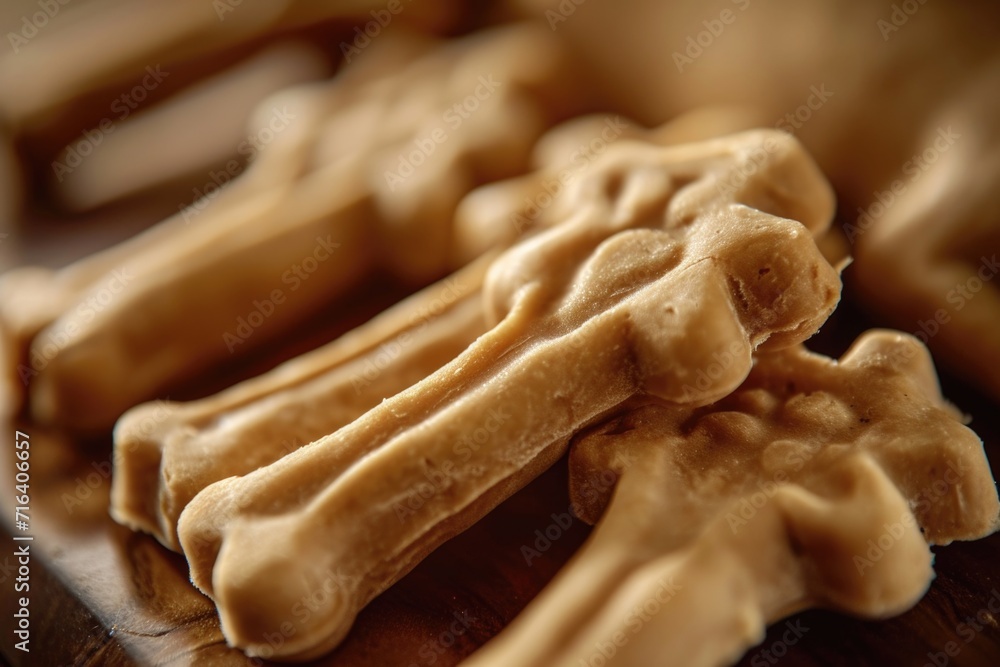 Aufkleber a close up view of a bunch of bones placed on a table. this image can be used for educational purpos