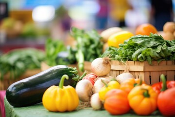 farmers market fresh produce for ratatouille