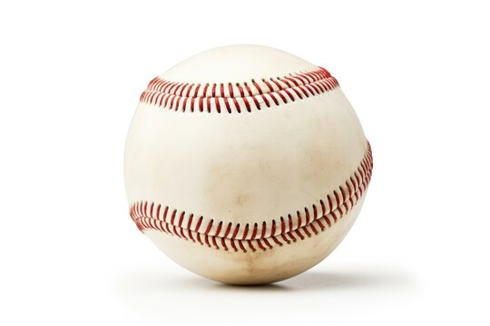 Baseball on White Background. Isolated Baseball with Clipping Path. Color Image of Baseball