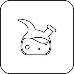 Line Square Science Tube Icon