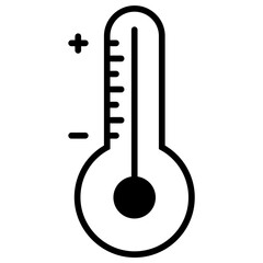 Temperature solid glyph icon