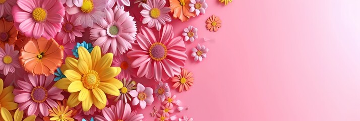 Happy Mothers Day Alphabet Letter Flower, Banner Image For Website, Background, Desktop Wallpaper