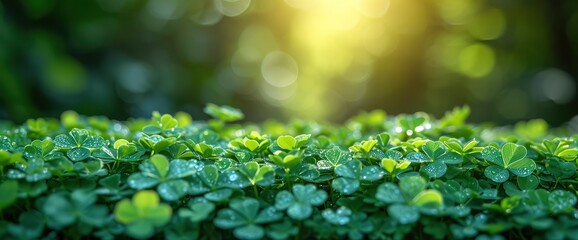 Green Clover Leaves Bag Gold Symbol, HD, Background Wallpaper, Desktop Wallpaper