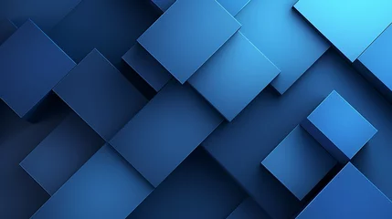 Poster Abstract background design, composition with blue geometric shapes © Rana
