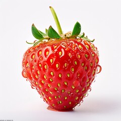 Close-up of a Strawberry on White Background