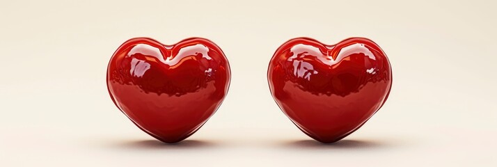 Pair Red Heart Candies Next Bouquet, Banner Image For Website, Background, Desktop Wallpaper