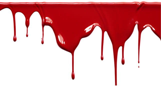 red paint dripping