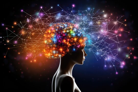 Aging brain complex puzzle - mind game ingenious synapses pathways. Wit visionary, brain's visualization, splashy brilliant. Conceptual thinking innovative witty neurological quirky mental human axon.