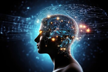 Aging brain complex puzzle - mind game ingenious synapses pathways. Wit visionary, brain's visualization, splashy brilliant. Conceptual thinking innovative witty neurological quirky mental human axon.