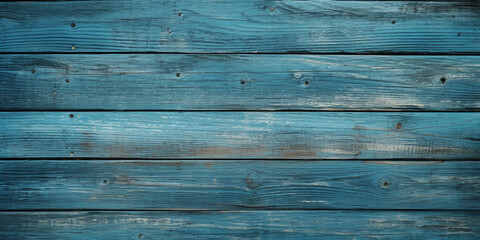 Vintage Blue Horizontal Wooden Texture Weathered Pine Wood Background