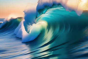 Beautiful sea wave. 