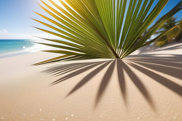 Fototapeta na wymiar palm tree on the beach. 