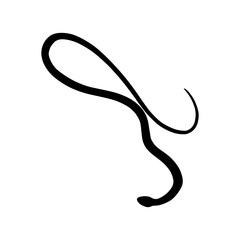 Snake icon vector. Spineless illustration sign. Reptile symbol or logo.