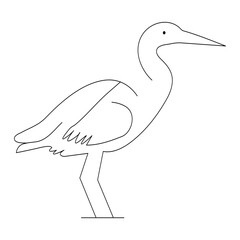 Naklejka premium Continuous one line drawing of flamingo bird outline vector illustration 