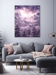 Snowy Winter Wonderland Canvas Print - Mountain Landscape Art: Capturing the Majestic Beauty of Winter Chill