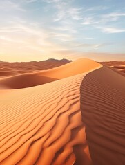 Fototapeta na wymiar Sunlit Sand Dune Vistas Panoramic Print - Captivating Wide Desert Perspective