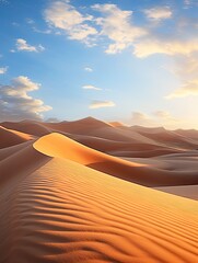 Fototapeta na wymiar Sunlit Desert Basin: Sand Dune Vistas - Captivating Valley Landscape Image