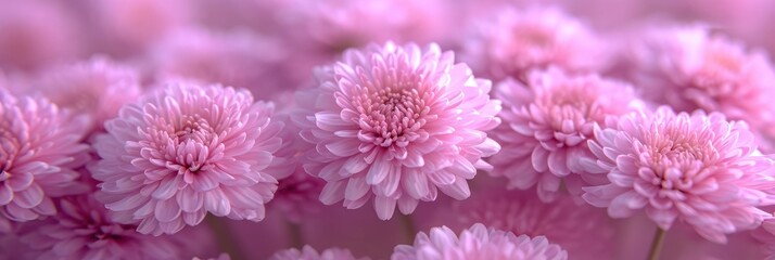  Bright Picturesque Purple Chrysanthemum Flowers, Banner Image For Website, Background, Desktop Wallpaper