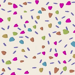 seamless pattern with hearts colorful​