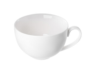 Ceramic cup isolated on white. Cooking utensil