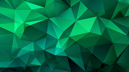Fototapeta na wymiar Abstract Polygon Background with Green Geometric Shapes and Patterns