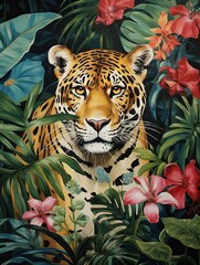 Tropical Jungle Wildlife: Vibrant Ocean Wall Decor and Beach Art