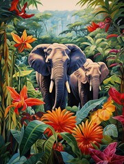 Tropical Jungle Wildlife Art: Original Rainforest Animal Illustrations