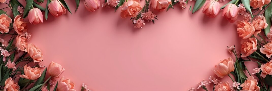  Early Pink Tulips Rabbit Shape, Banner Image For Website, Background, Desktop Wallpaper