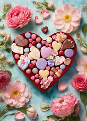 Obraz na płótnie Canvas chocolate rose valentine