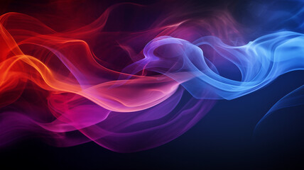 Abstract colorful smoke on dark background