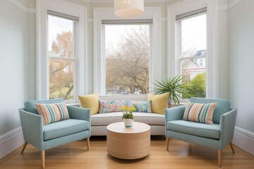 modern furniture by victorian homes bay window
