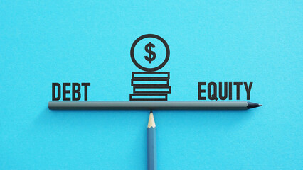Debt and Equity Balance concept is shown using the text