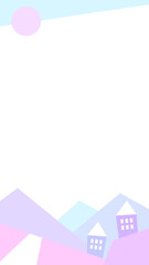 16:9 パープルカラーなレトロタウン⭐︎PNG © Flandern