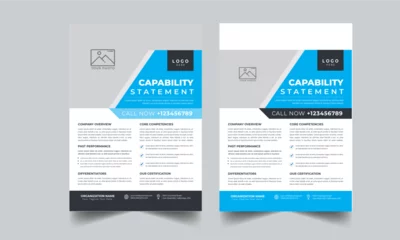 Fototapeten Capability Statement design with 2 style layout template © Mdobayes