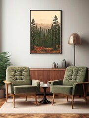 Whispering Pine Forests: A Serene Landscape Poster for Pine-Centric Decor
