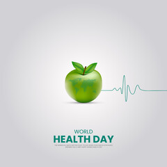 World Health Day. Health day creative design for social medai post.