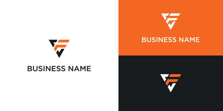 Vector cf logo monogram simple and modern 