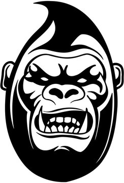 gorilla face illustration