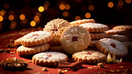France Sable cookies in the table. - obrazy, fototapety, plakaty