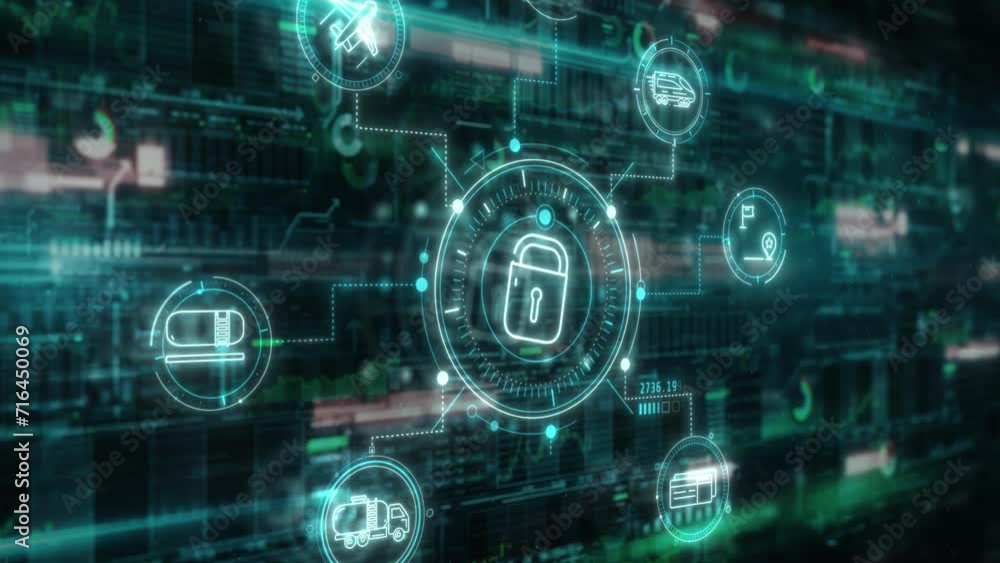 Poster animation about data protection in the information field.