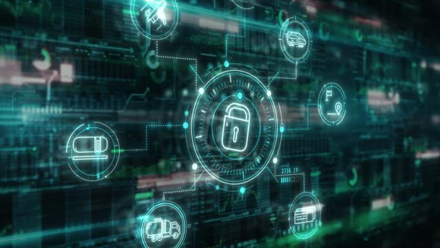 Animation about data protection in the information field.