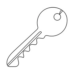 
 Key icon continuous one line drawing  outline vector illustration


