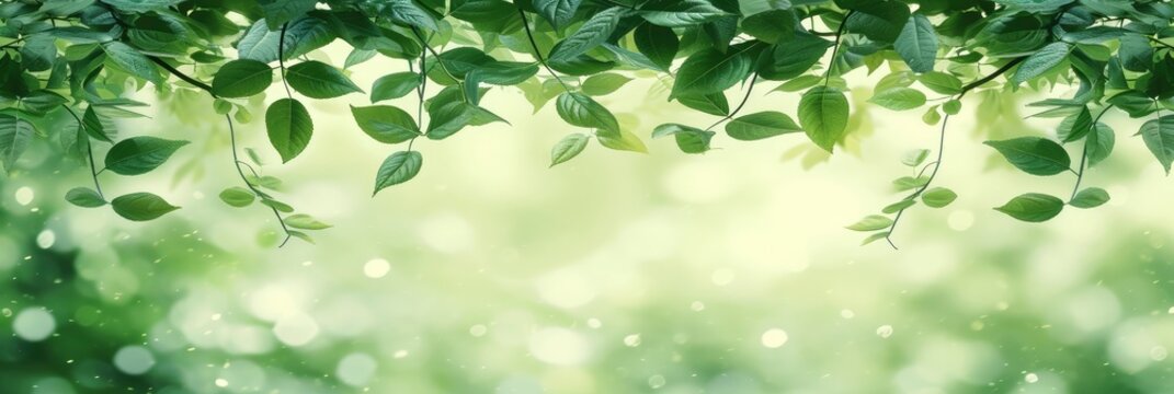  Spring Background Composition Green Branches, Banner Image For Website, Background, Desktop Wallpaper