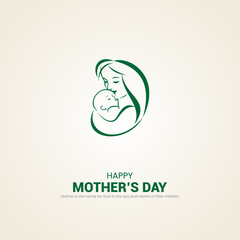 happy mother's day. Mother's Day greeting card. creative mother's Day post