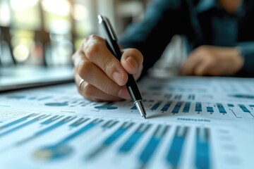 Business finance chart document report. Generative AI